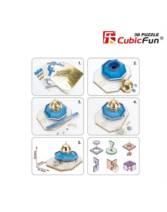 Cubic Fun 3D 48 Parça Puzzle Kubbet-üs Sahra - İsrail