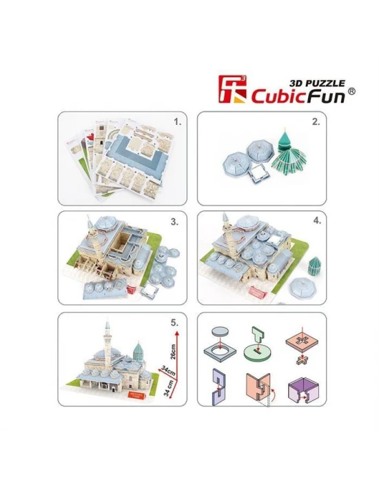 Cubic Fun 3D 116 Parça Puzzle Mevlana Türbesi