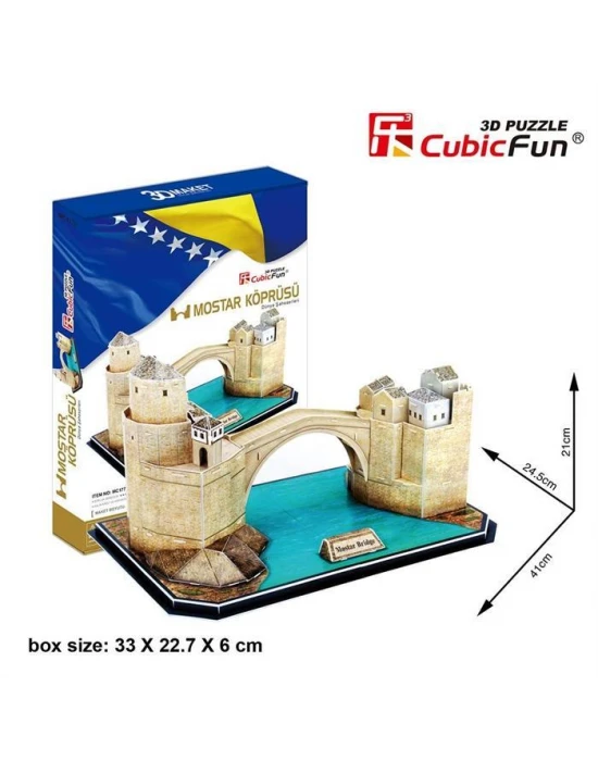 Cubic Fun 3D 64 Parça Puzzle Mostar Köprüsü - Bosna Hersek