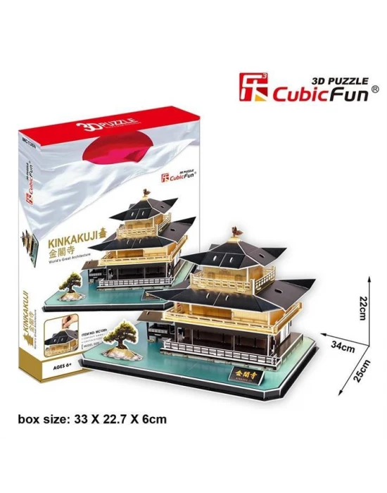 Cubic Fun 3D 56 Parça Puzzle Kinkakuci Tapınağı - Japonya