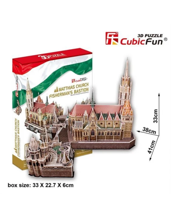 Cubic Fun 3D 176 Parça Puzzle Matthias Kilisesi - Macaristan