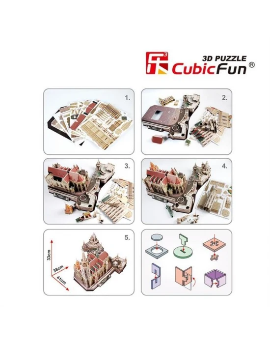 Cubic Fun 3D 176 Parça Puzzle Matthias Kilisesi - Macaristan