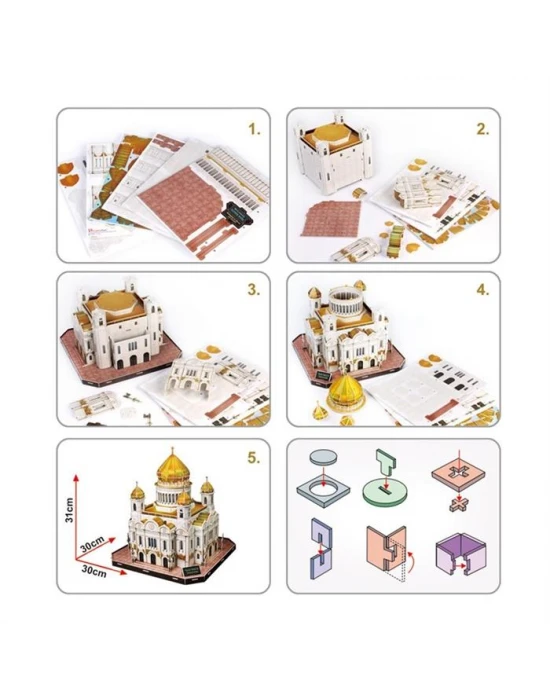 Cubic Fun 3D Puzzle 127 Parça Christ the Saviour Katedrali - Rusy