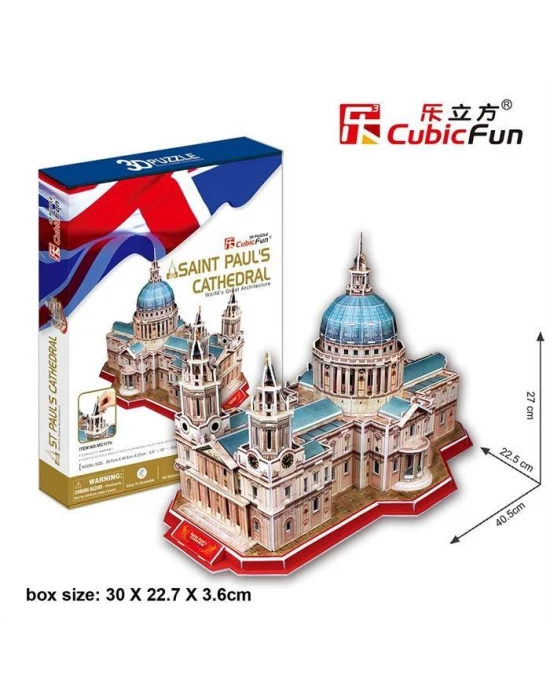 Cubic Fun 3D 107 Parça Puzzle Aziz Paul Katedrali - İngiltere