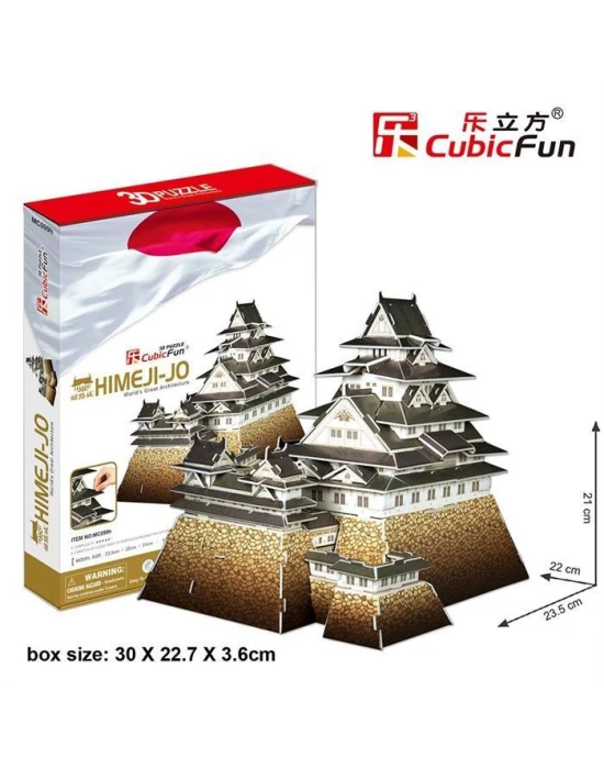Cubic Fun 3D 89 Parça Puzzle Himeji Kalesi - Japonya