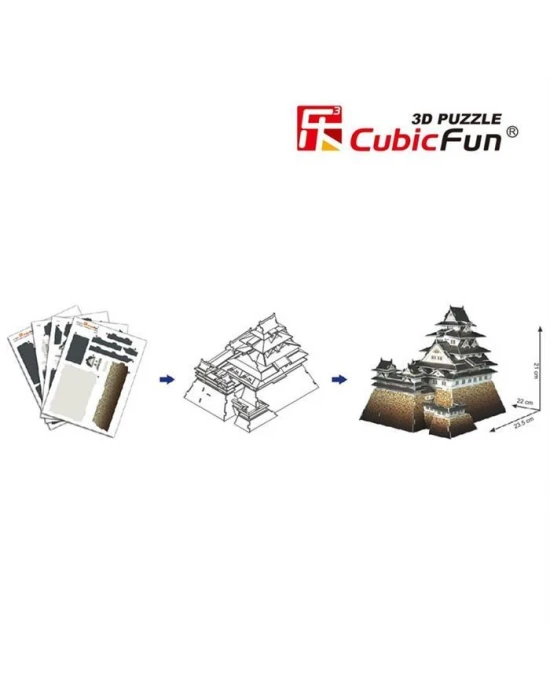 Cubic Fun 3D 89 Parça Puzzle Himeji Kalesi - Japonya