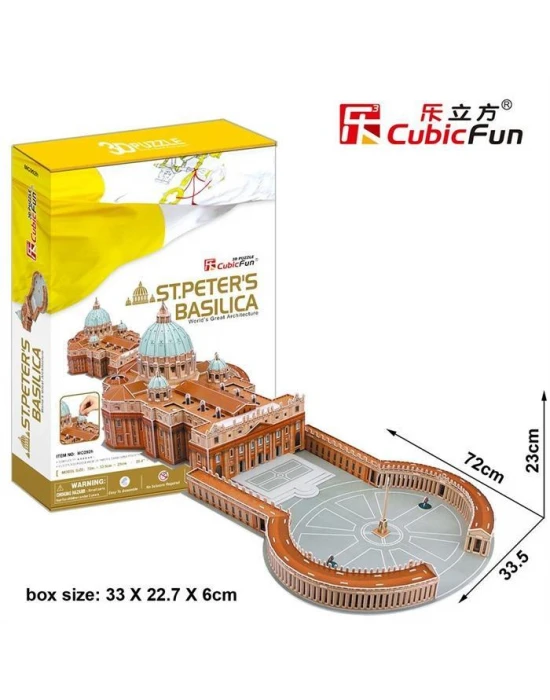 Cubic Fun 3D 144 Parça Puzzle Aziz Petrus Bazilikası - İtalya