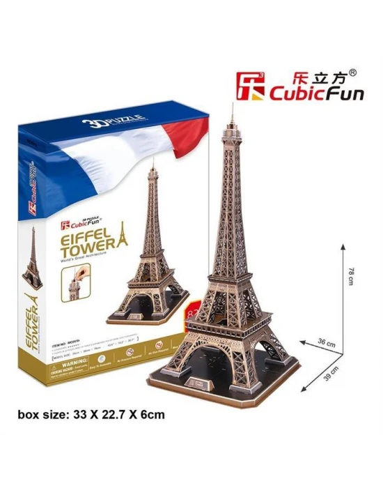 Cubic Fun 3D 82 Parça Puzzle Eyfel Kulesi - Fransa
