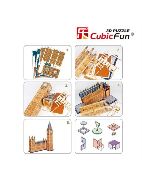 Cubic Fun 3D 117 Parça Puzzle Big Ben Saat Kulesi - İngiltere