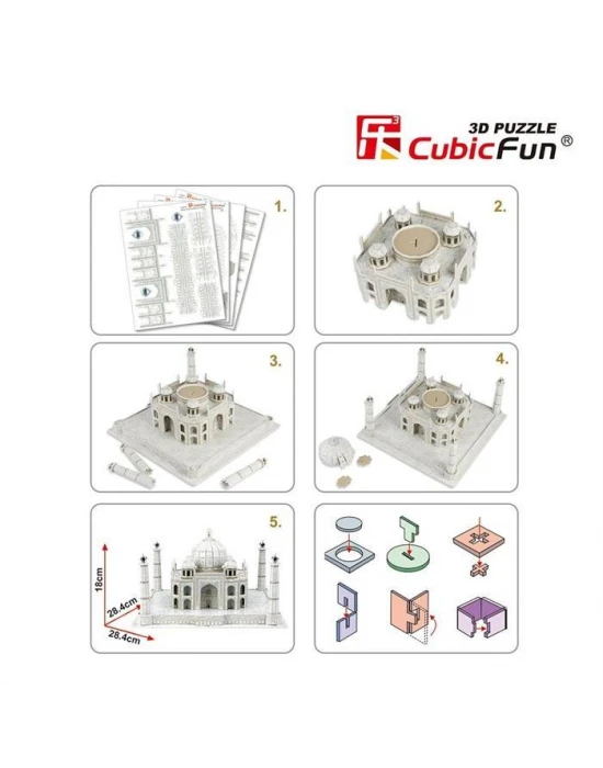 Cubic Fun 3D 87 Parça Puzzle Taj Mahal - Hindistan