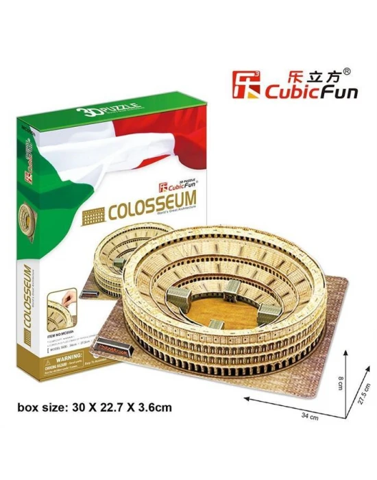 Cubic Fun 3D 84 Parça Puzzle Colosseum - İtalya