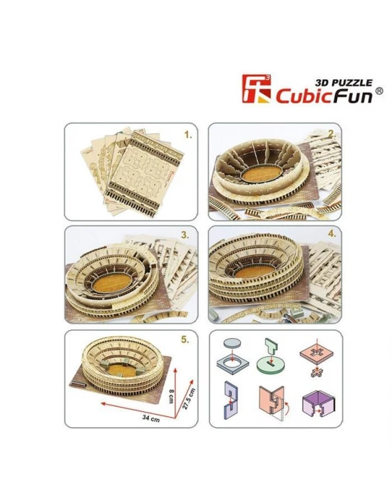 Cubic Fun 3D 84 Parça Puzzle Colosseum - İtalya