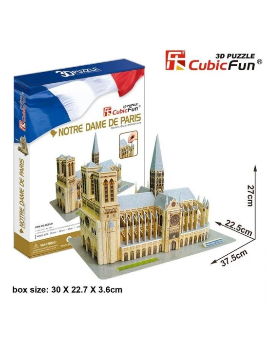 Cubic Fun 3D 74 Parça Notre Dame Kilisesi - Fransa