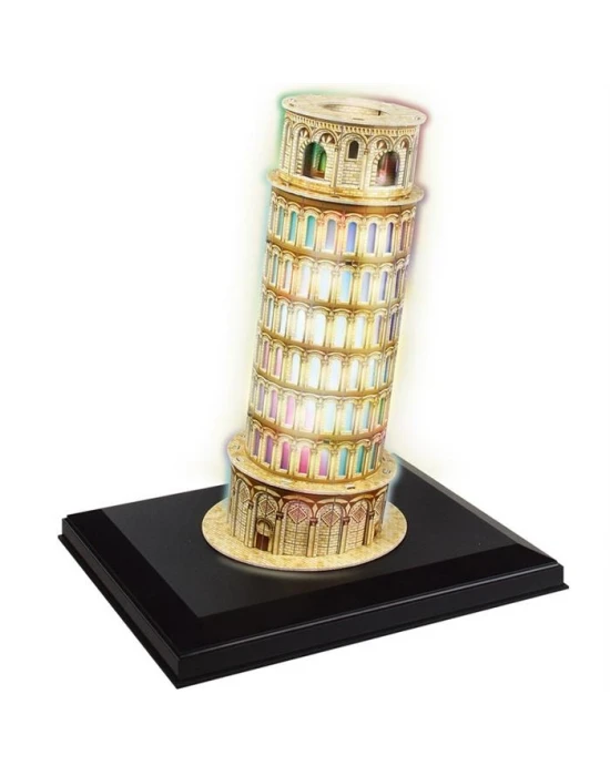 Cubic Fun 3D 15 Parça Led Puzzle Pisa Kulesi - İtalya (Led Işıklı
