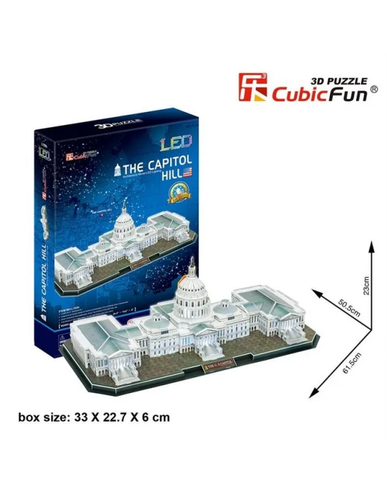 Cubic Fun 3D 150 Parça Puzzle The Capitol Hill Kongre Binası - AB