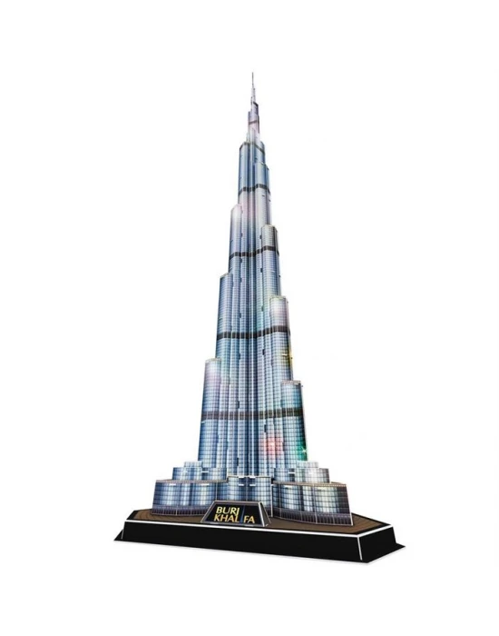 Cubic Fun 3D 136 Parça Led Puzzle Burç Halife Binası - Dubai (Led