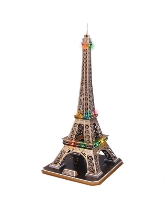 Cubic Fun 3D 82 Parça Puzzle Eiffel Kulesi - Fransa (Led Işıklı)
