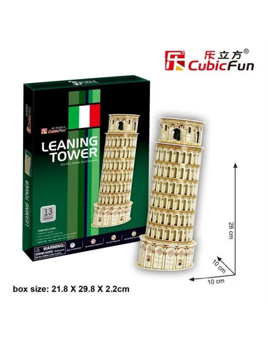 Cubic Fun 3D 13 Parça Puzzle Pisa Kulesi - İtalya