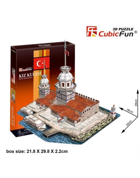 Cubic Fun 3D 66 Parça Puzzle Kız Kulesi