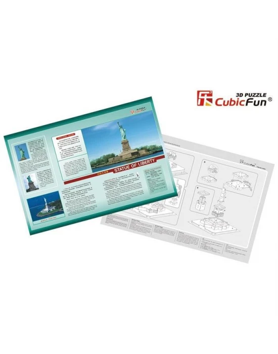 Cubic Fun 3D 39 Parça Puzzle Özgürlük Anıtı - ABD
