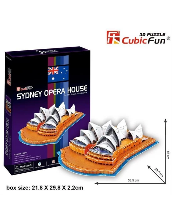 Cubic Fun 3D 58 Parça Puzzle Sydney Opera Binası - Avustralya