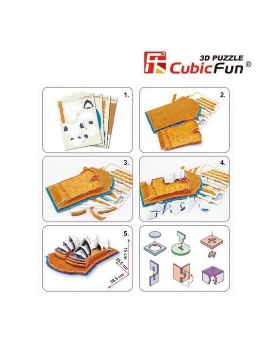 Cubic Fun 3D 58 Parça Puzzle Sydney Opera Binası - Avustralya