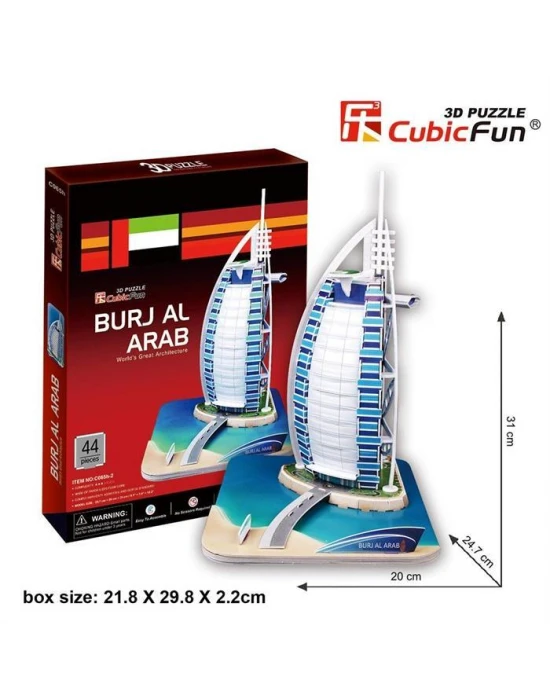 Cubic Fun 3D 44 Parça Puzzle Burç El Arap - Dubai