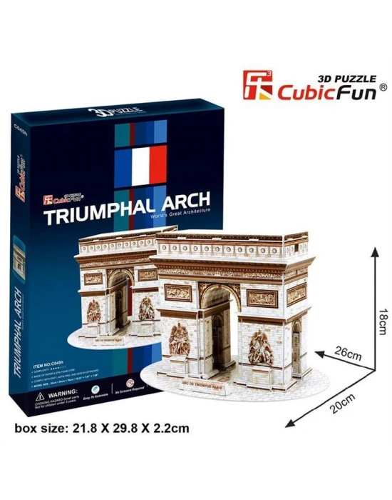 Cubic Fun 3D 26 Parça Puzzle Triumphal Arch