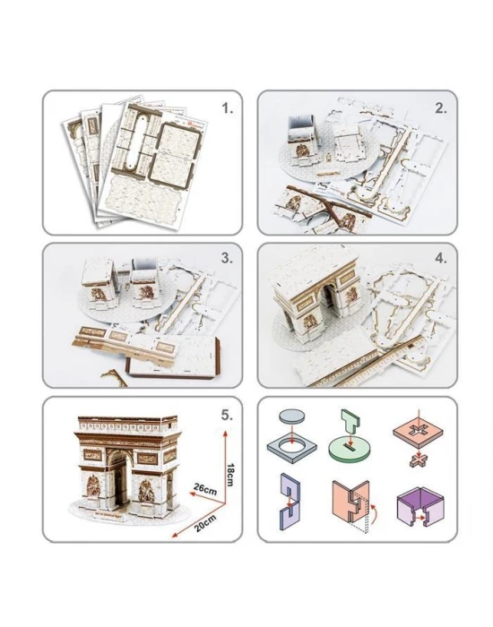Cubic Fun 3D 26 Parça Puzzle Triumphal Arch