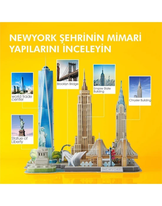 Cubic Fun 3D Puzzle City Line Serisi - New York City MC255h