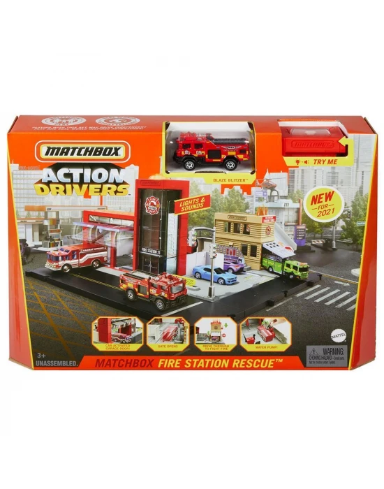 Matchbox Aksiyon Sürücüleri İtfaiye Kurtarma Ekibi Oyun Seti