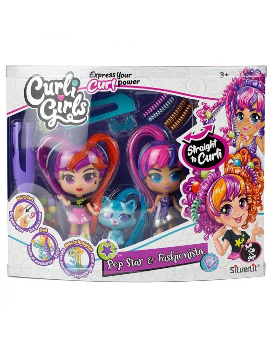 Silverlit Curli Girls Bebek ve Hayvan 3lü Set