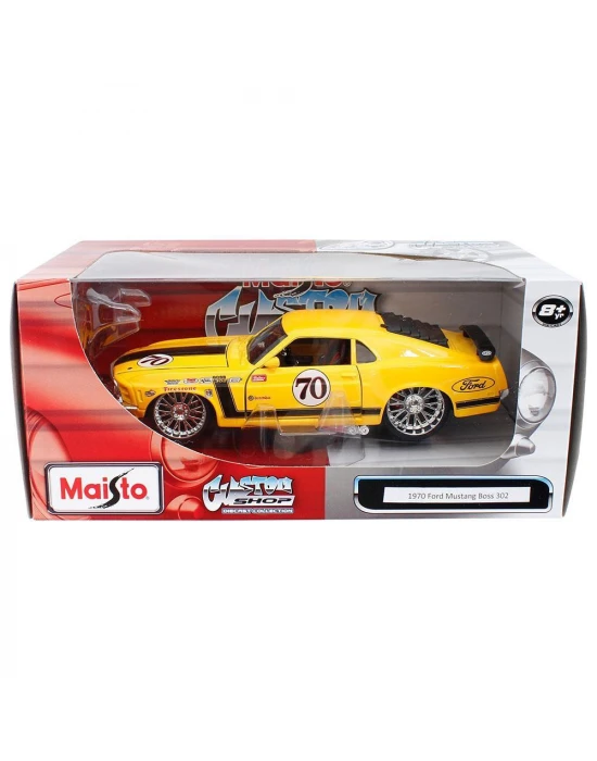 Maisto Ford Mustang Boss 1970 1:24 Model Araba Pro Rodz Sarı