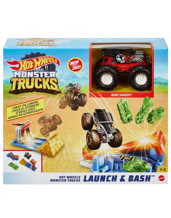 Hot Wheels Monster Trucks Fırlat ve Çarpış Oyun Seti