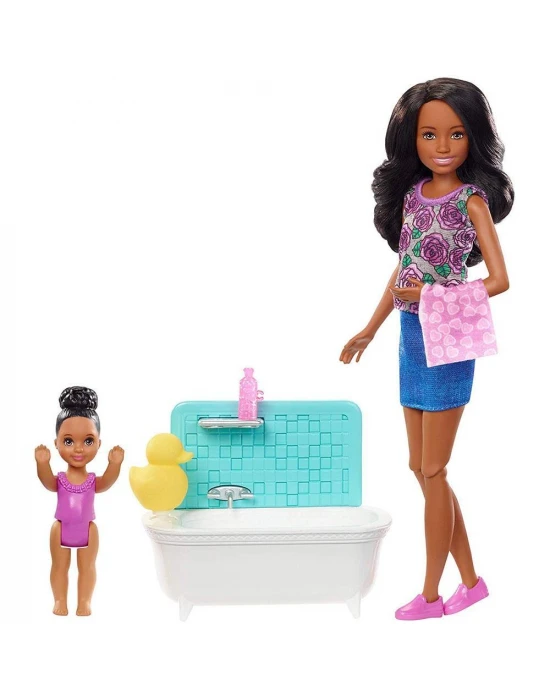 Barbie Bebek Bakıcılığı Oyun Seti FXH06