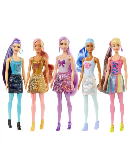 Barbie Color Reveal Renk Değiştiren Sürpriz Barbie Işıltılı Bebek