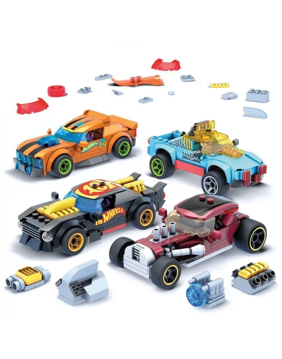 Mega Hot Wheels Aksesuarlı Dörtlü Araç Seti