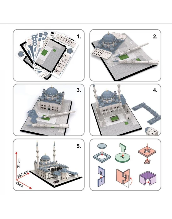 Cubic Fun 3D 150 Parça Puzzle Eyüp Sultan Camii