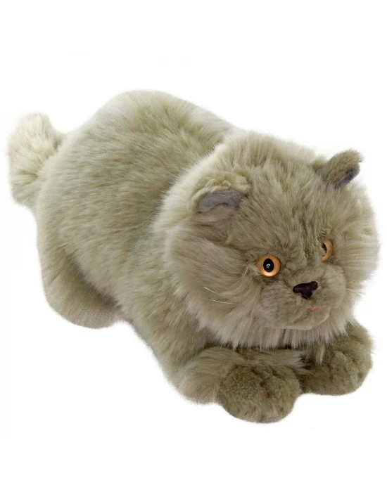 Animals Of The World Yatan Gri Kedi Peluş Oyuncak 26 cm