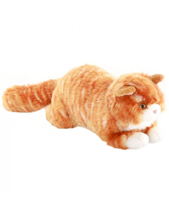 Animals Of The World Yatan Kahverengi Tekir Kedi Peluş Oyuncak 34