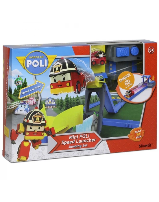 Robocar Poli Fırlatıcılı Yol ve Atlama Seti