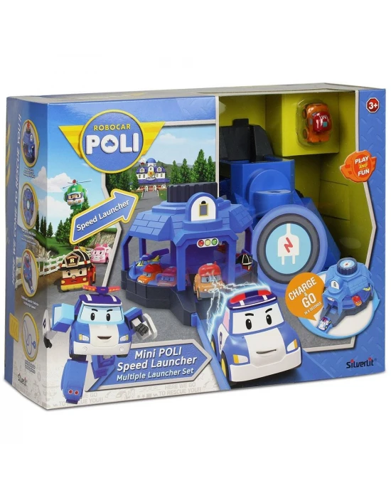 Robocar Poli Çoklu Fırlatıcılı Yol Seti