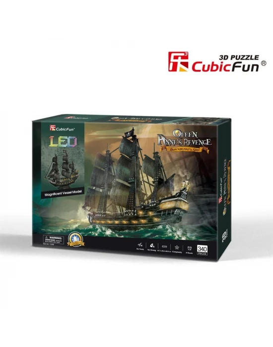Cubic Fun 3D 340 Parça Puzzle Queen Annes Revenge LED Işıklı