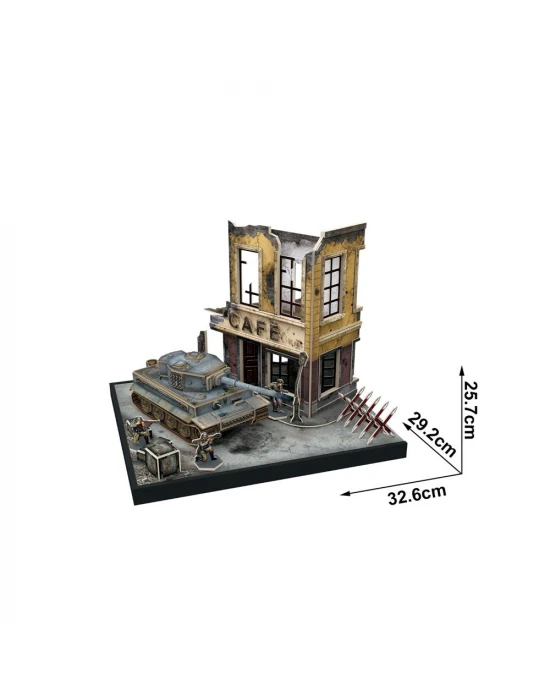 Cubic Fun 3D 258 Parça Puzzle German Tiger I Mid Dioroma Set