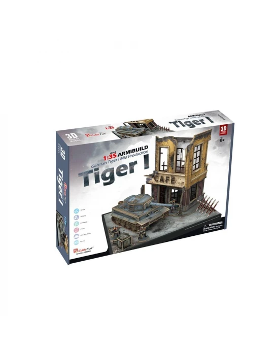 Cubic Fun 3D 258 Parça Puzzle German Tiger I Mid Dioroma Set