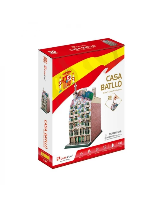 Cubic Fun 3D 68 Parça Puzzle Casa Batllo - İspanya