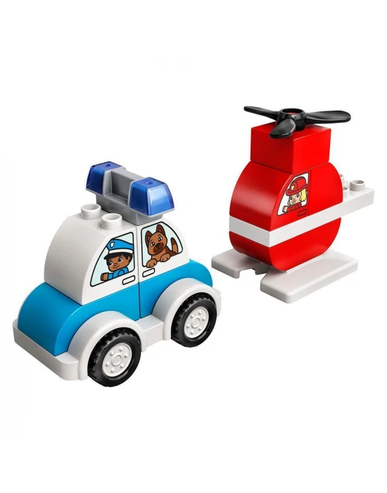 Lego Duplo İtfaiye Helikopteri ve Polis Arabası