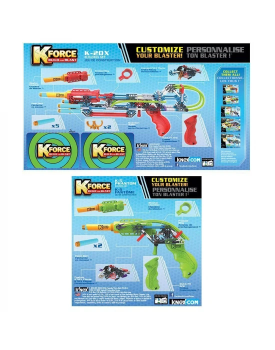 Knex K-5 Phantom ve Knex K-Force K-20X Yapı Seti Knex 47524