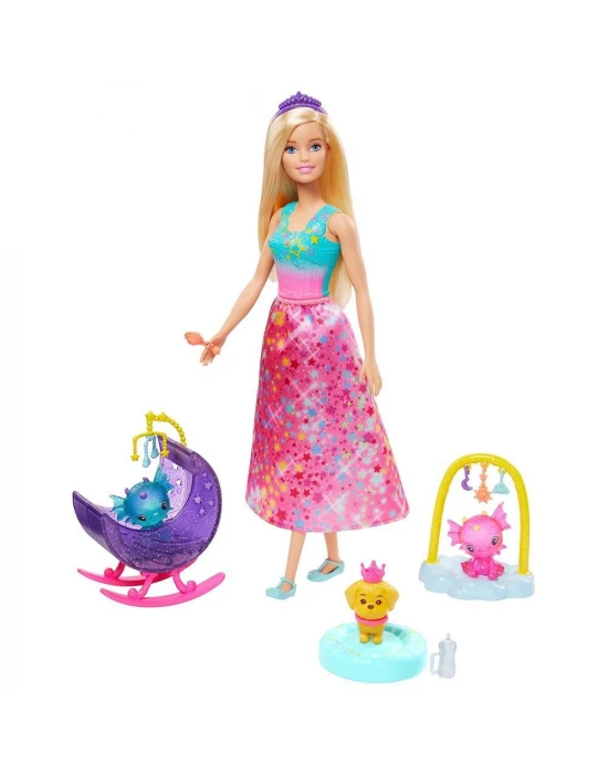 Barbie Dreamtopia Prenses Bebek ve Aksesuarları Uyku Temalı Oyun
