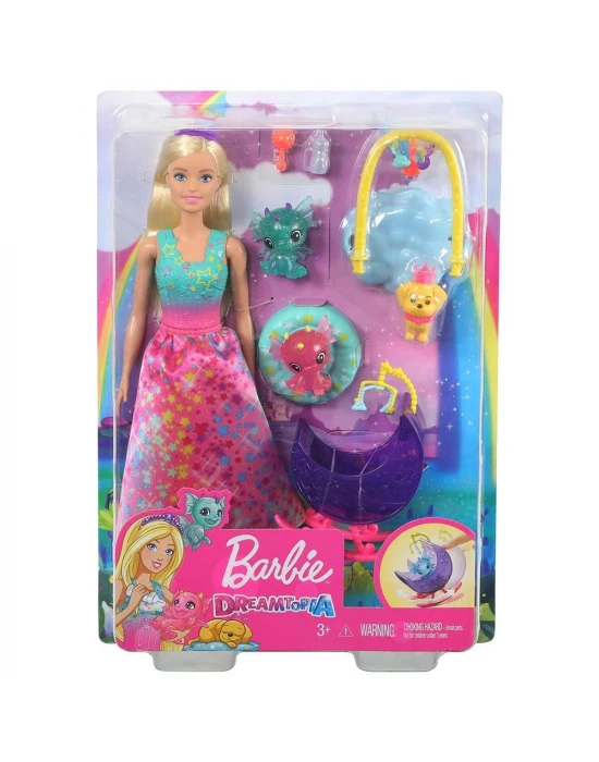 Barbie Dreamtopia Prenses Bebek ve Aksesuarları Uyku Temalı Oyun